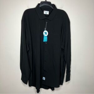 NWT & Collaro black button down shirt made from recycled material size 3X